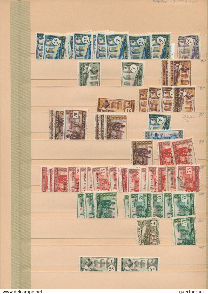 Französisch-Äquatorialafrika: 1936/1959, A.E.F. And Some A.O.F., Comprehensive Mint And Used Holding - Briefe U. Dokumente