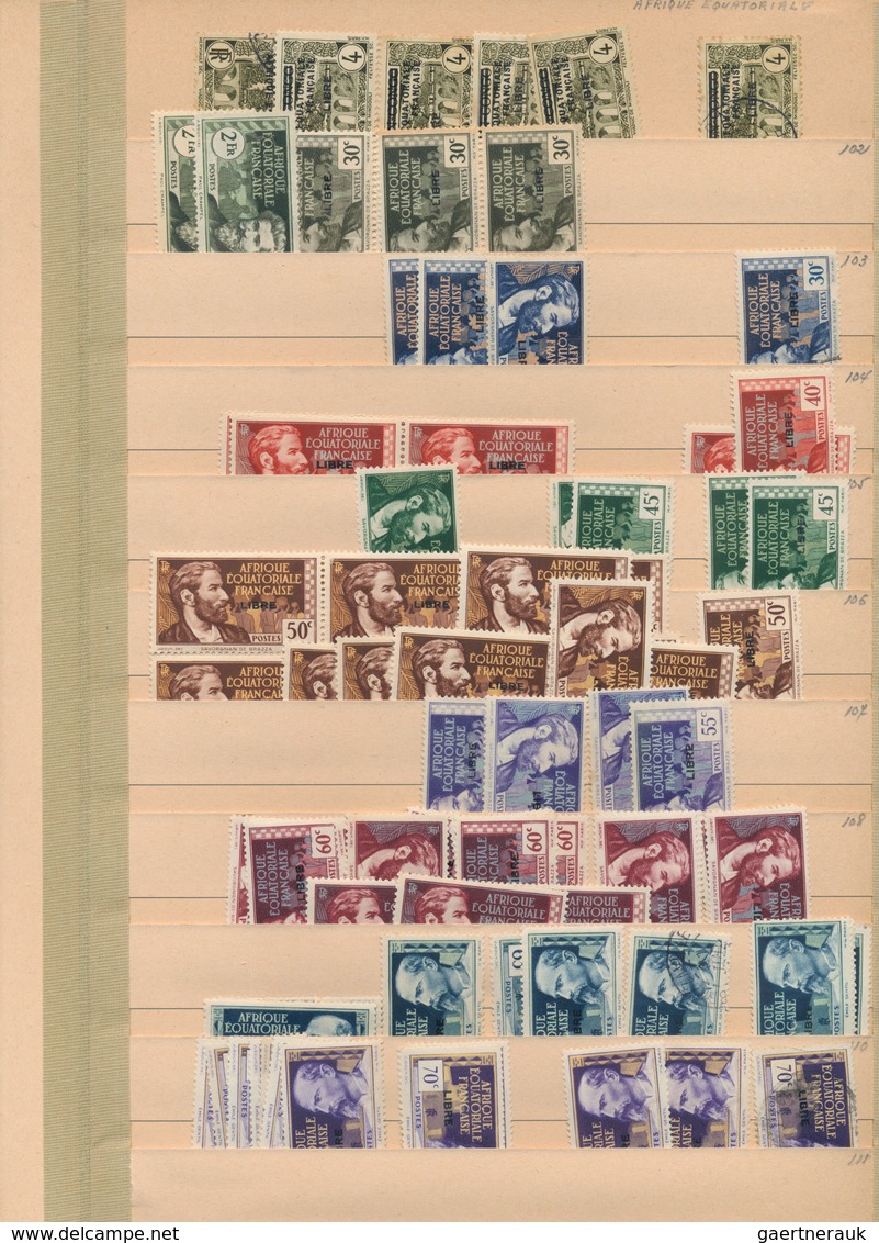 Französisch-Äquatorialafrika: 1936/1959, A.E.F. And Some A.O.F., Comprehensive Mint And Used Holding - Cartas & Documentos