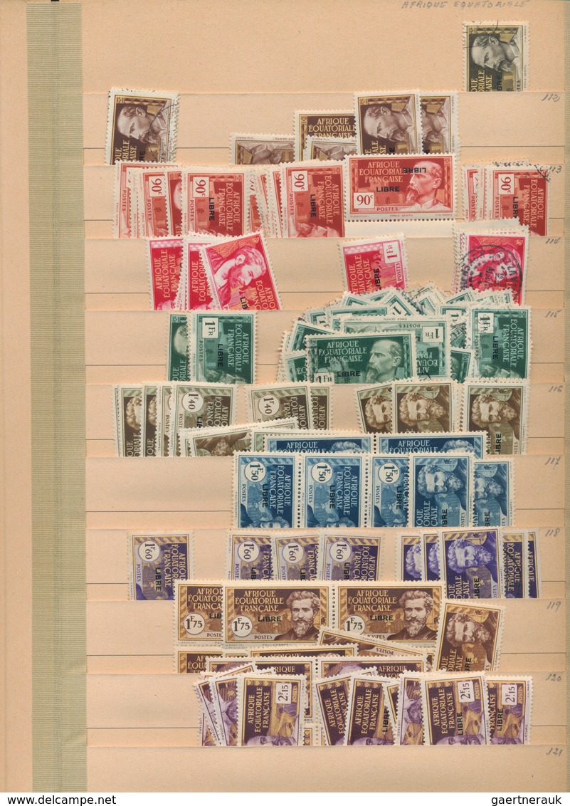 Französisch-Äquatorialafrika: 1936/1959, A.E.F. And Some A.O.F., Comprehensive Mint And Used Holding - Storia Postale