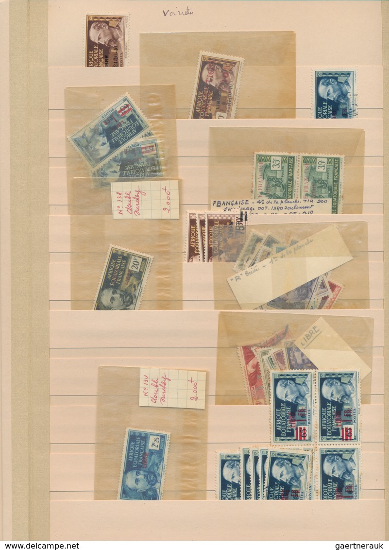 Französisch-Äquatorialafrika: 1936/1959, A.E.F. And Some A.O.F., Comprehensive Mint And Used Holding - Lettres & Documents