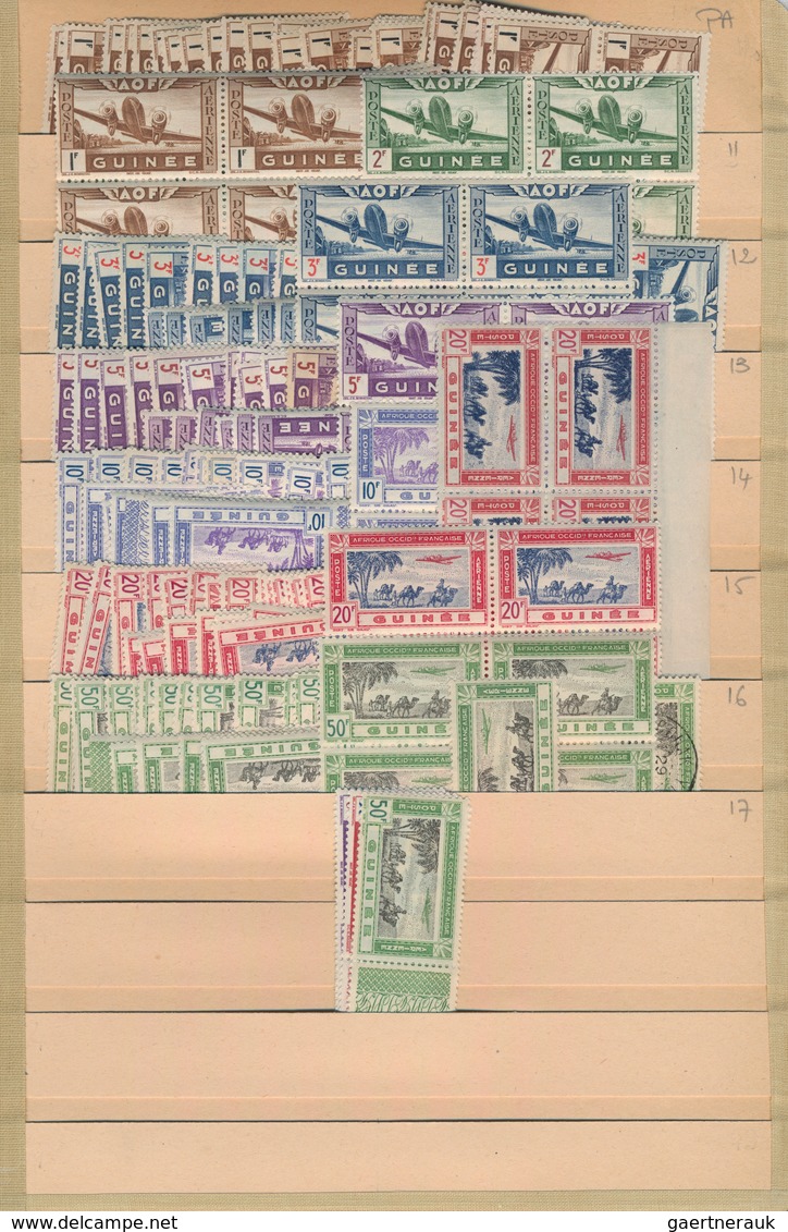 Französisch-Guinea: 1893/1944, Comprehensive Mint And Used Stock In A Thick Album With Plenty Of Mat - Otros & Sin Clasificación