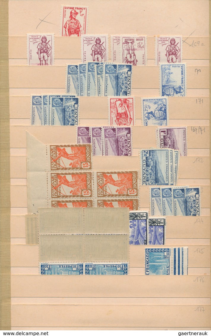 Französisch-Guyana: 1892/1947, Comprehensive Mint And Used Holding In A Thick Album, Comprising Dubo - Usados