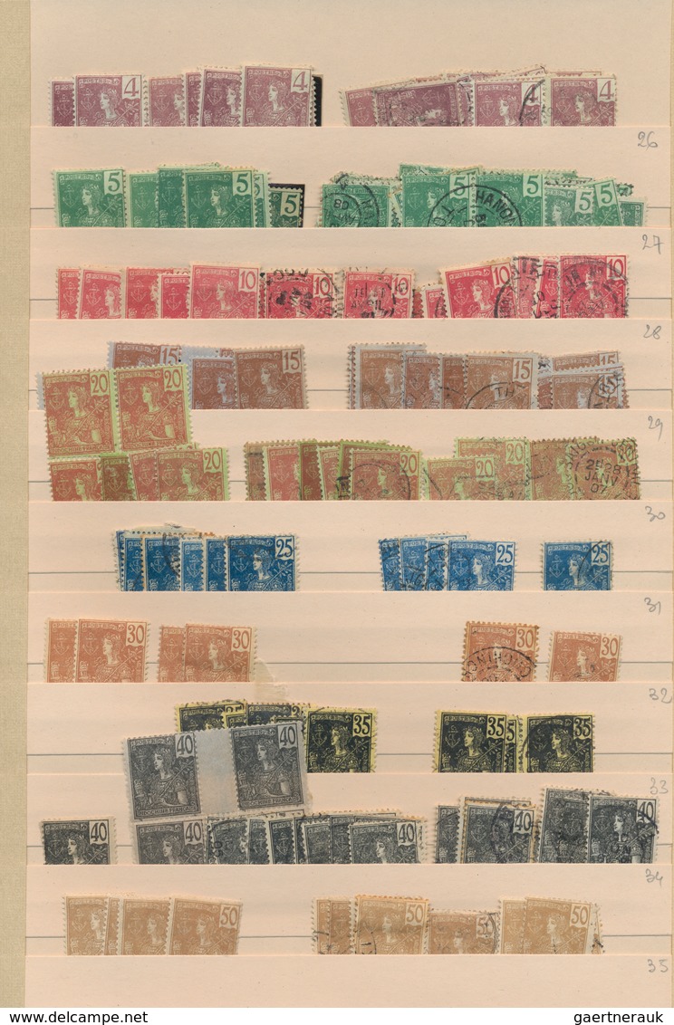 Französisch-Indochina: 1889/1949, Comprehensive Mint And Used Holding In A Thick Album, Comprising G - Usados