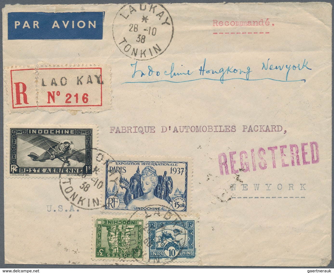 Französisch-Indochina: 1892/1954, sophisticated balance of apprx. 140 covers/cards, showing a nice r