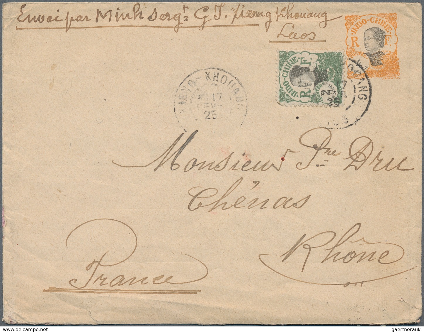 Französisch-Indochina: 1905/1935 (ca.), Assortment Of 20 Entires, Some Stronger Postal Wear, Incl. B - Oblitérés