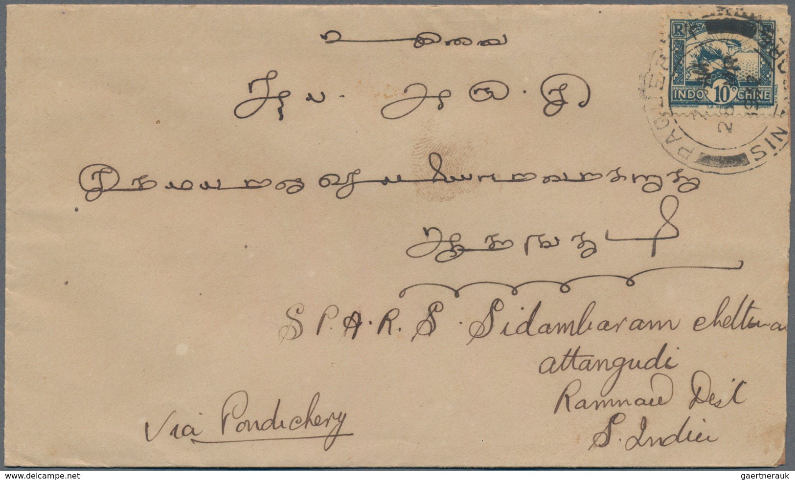 Französisch-Indochina: 1920's-30's: 34 Covers Sent To India (most Of Them Registered), Bearing Vario - Usados