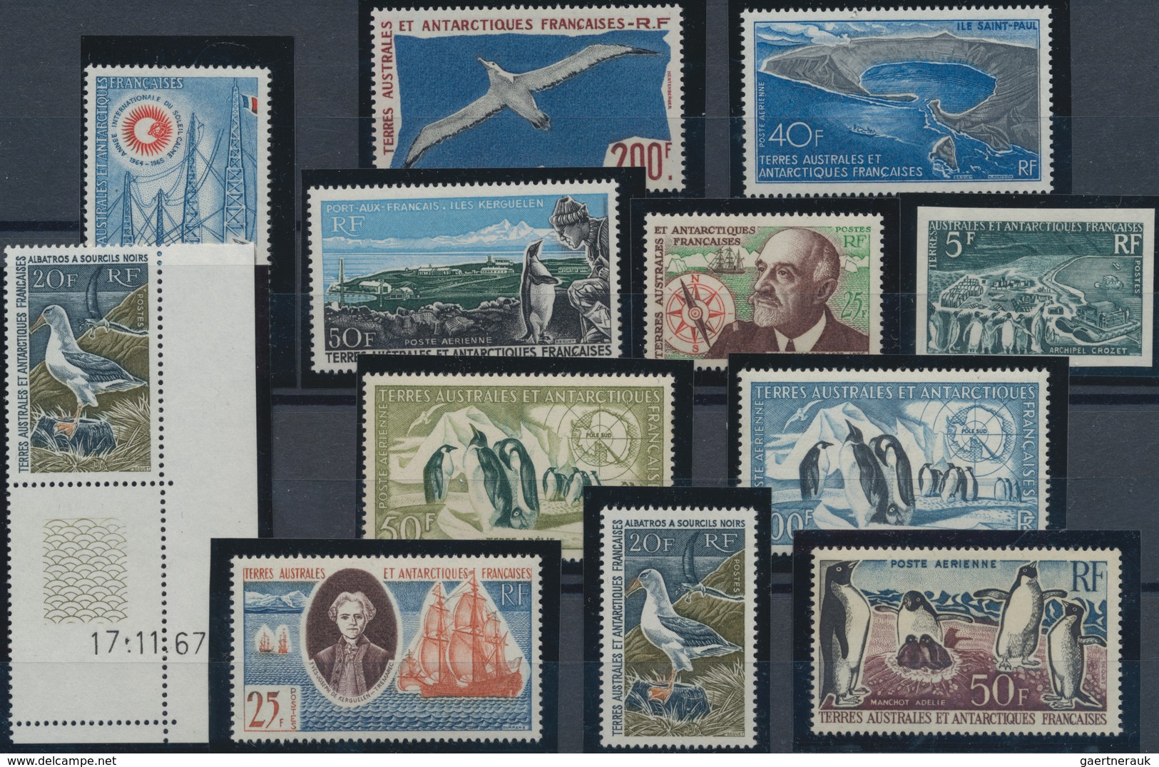 Französische Gebiete In Der Antarktis: 1956/1969, Lot Of Eleven Better Stamps Plus One Imperforate C - Brieven En Documenten