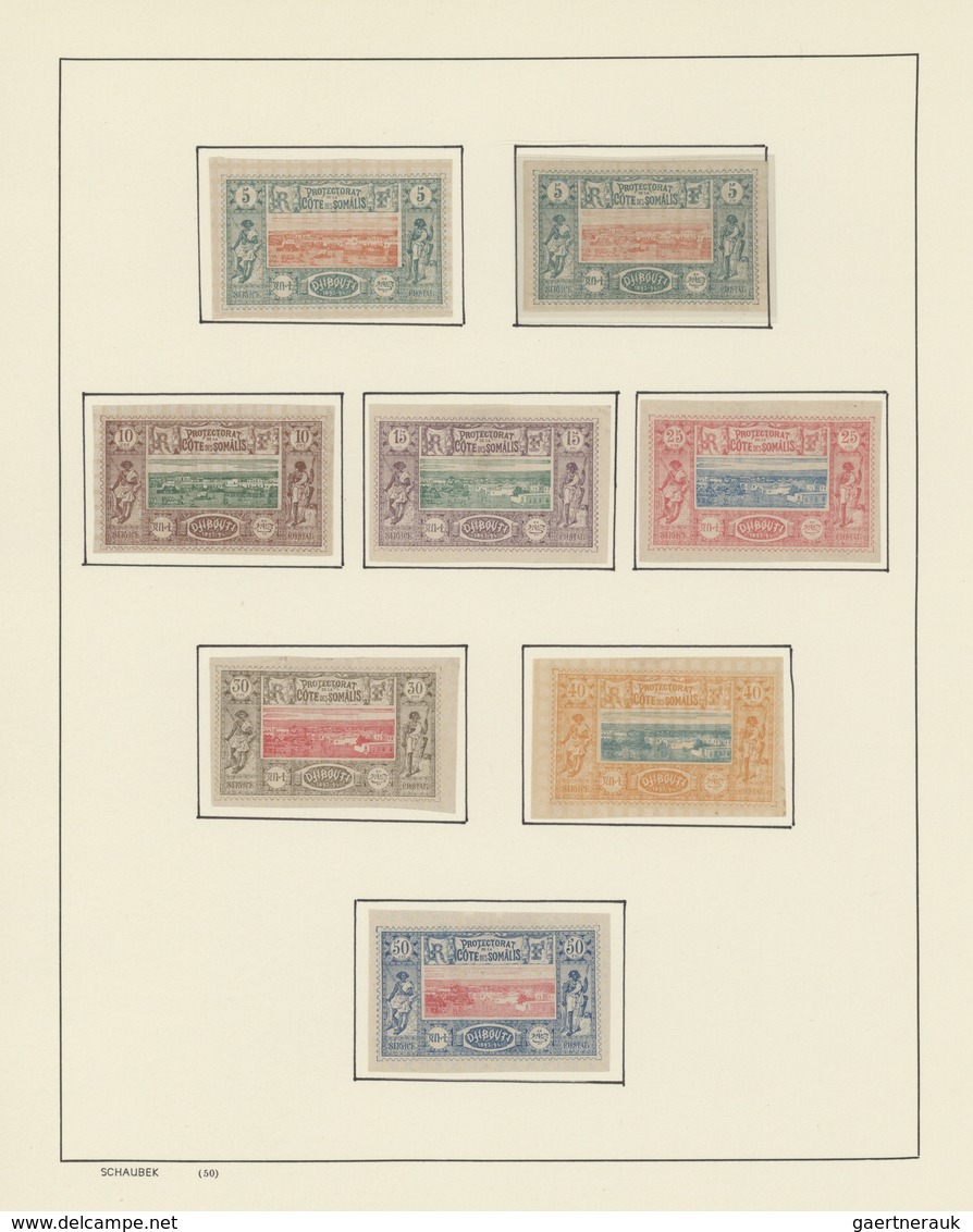 Französische Somaliküste: 1894/1958, A Splendid, Mainly Mint Collection On Album Pages, Comprising E - Oblitérés