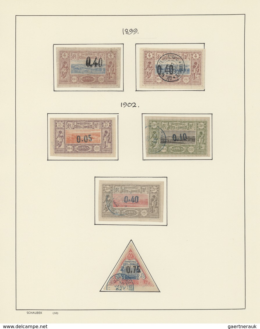 Französische Somaliküste: 1894/1958, A Splendid, Mainly Mint Collection On Album Pages, Comprising E - Oblitérés