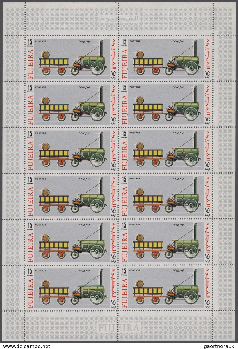 Fudschaira / Fujeira: 1964/1970, big investment accumulation of full sheets, part sheets and souveni