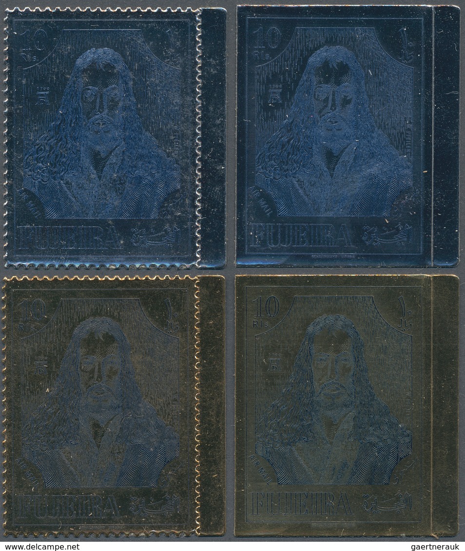 Fudschaira / Fujeira: 1971, 500th Anniversary Of Abrecht DÜRER Gold And Silver Foil Stamps Investmen - Fudschaira