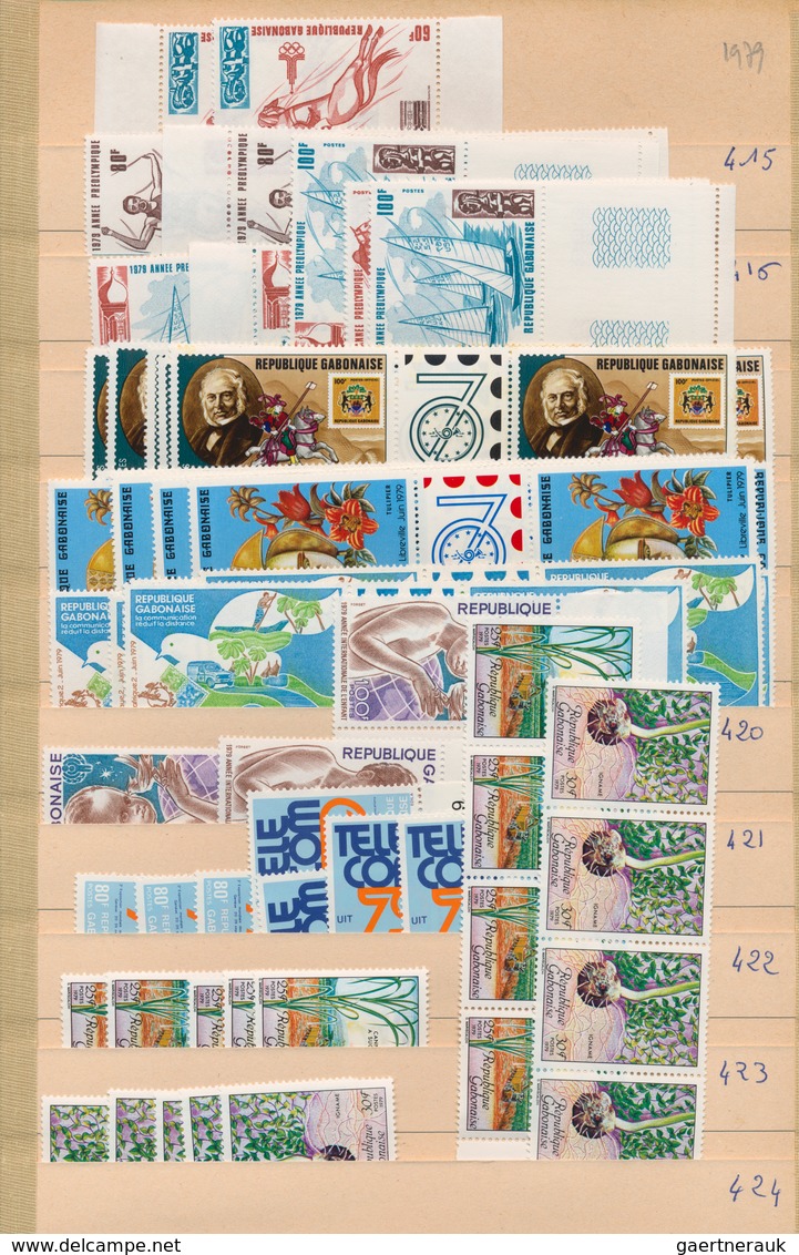 Gabun: 1904/1993, Comprehensive Mint And Used Stock In Two Thick Albums With Plenty Of Material, Fro - Gabón (1960-...)
