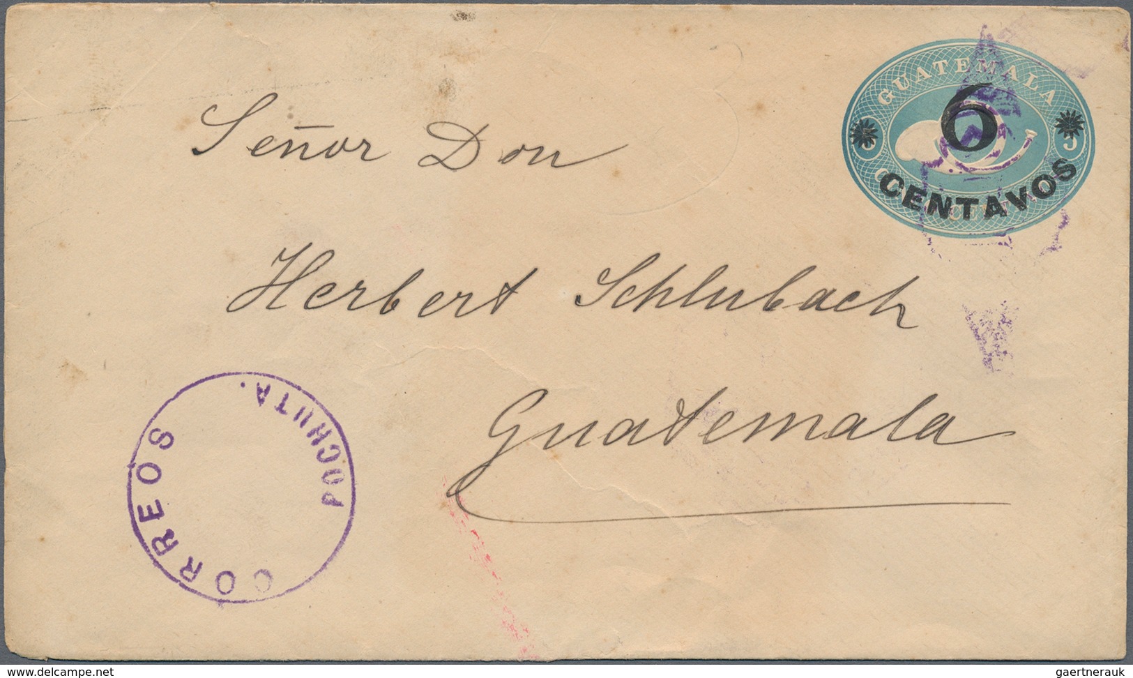 Guatemala - Ganzsachen: 1890/1900, 25 stationaries, mostly used commercially abroad or as inland mai