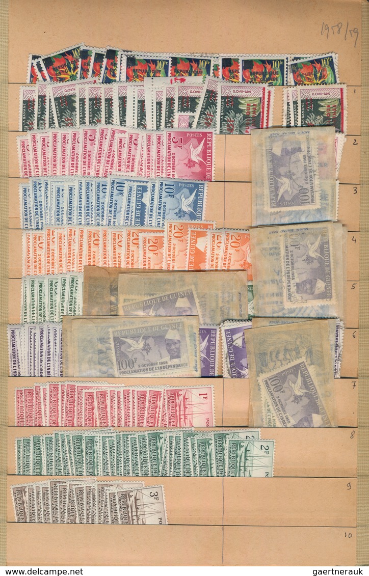 Guinea: 1958/1980, Comprehensive MNH Stock In A Thick Album With Plenty Of Material (only Are Few Ar - Guinea (1958-...)