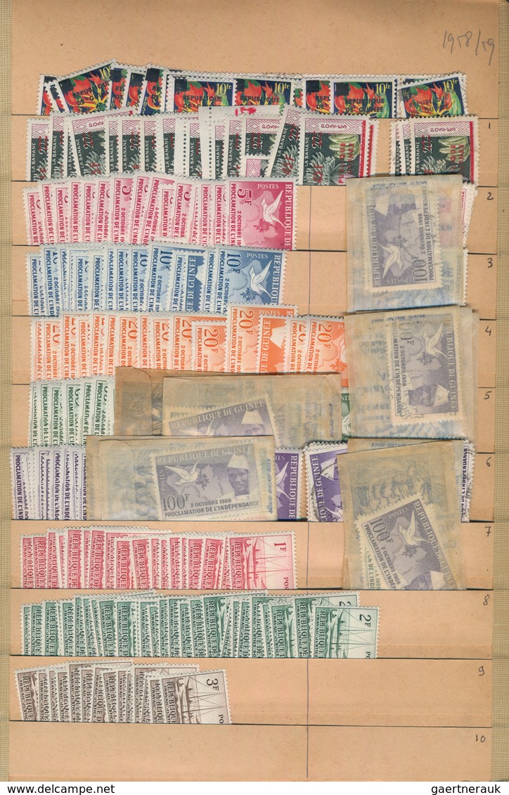 Guinea: 1958/1980, Comprehensive MNH Stock In A Thick Album With Plenty Of Material (only Are Few Ar - Guinee (1958-...)
