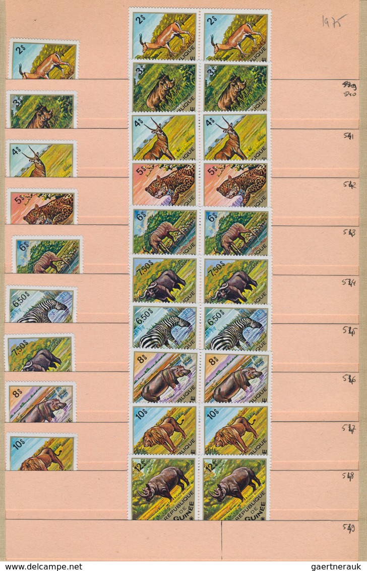 Guinea: 1958/1980, Comprehensive MNH Stock In A Thick Album With Plenty Of Material (only Are Few Ar - Guinea (1958-...)