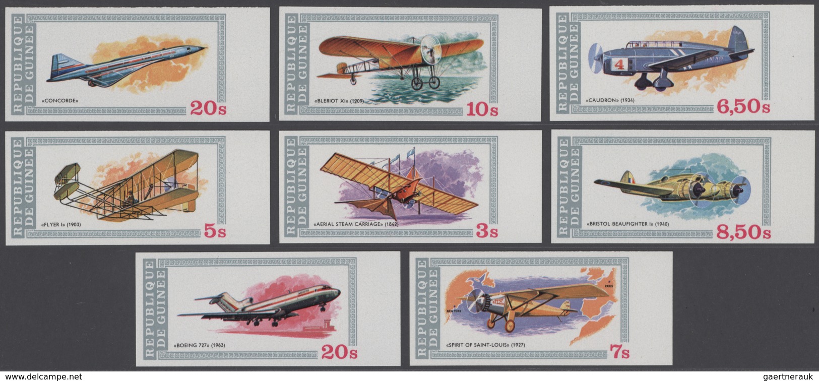 Guinea: 1965/1983, Lot With 417 Mint Never Hinged Imperforated Sets. With Some Nice Topics Like Avia - Guinée (1958-...)