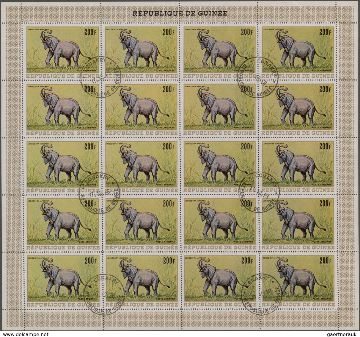 Guinea: 1966/1979 (ca.), Enormous Stock Of Used Perforated And Imperforated Stamps With Hundreds To - Guinée (1958-...)