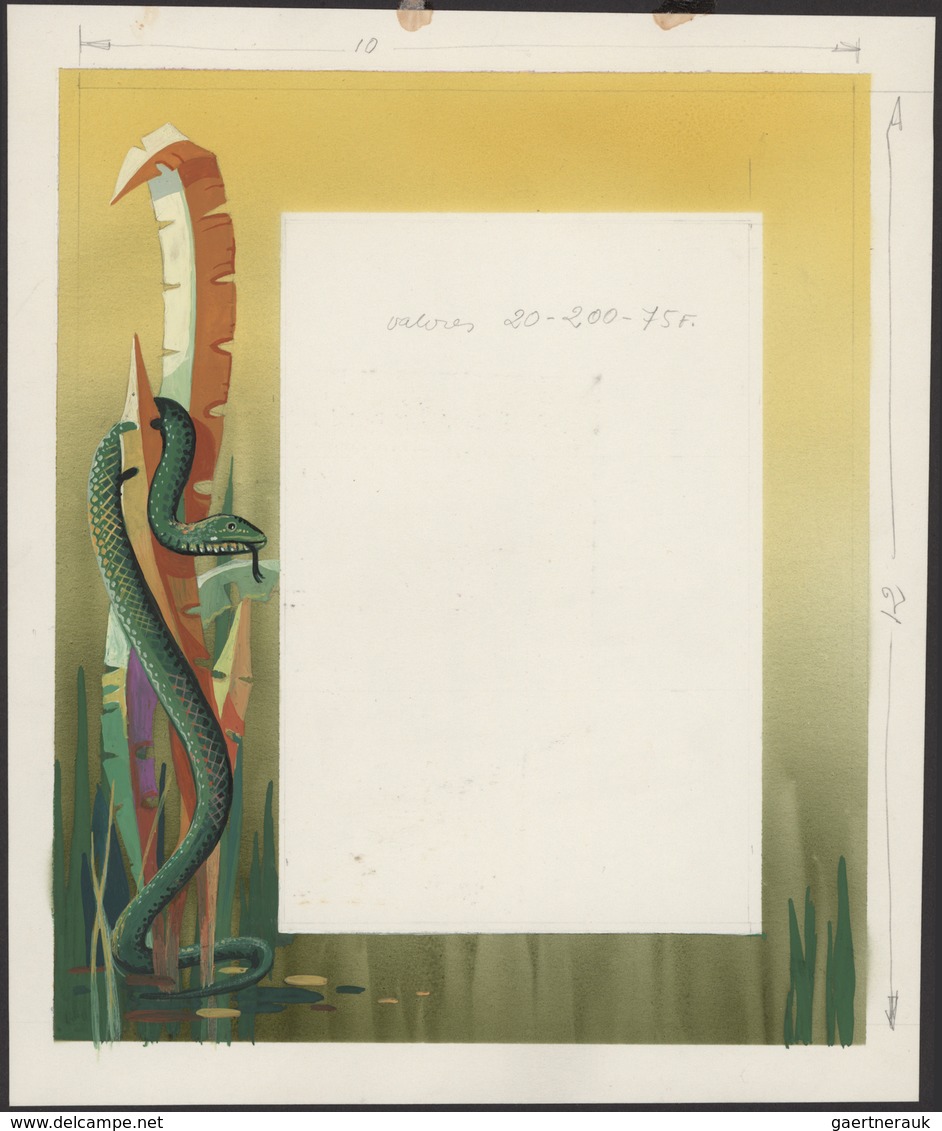 Guinea: 1967, RESEARCH INSTITUTE FOR APPLIED BIOLOGY (SNAKES) - Lot Of 2 Items Containing Booklet Wi - Guinée (1958-...)
