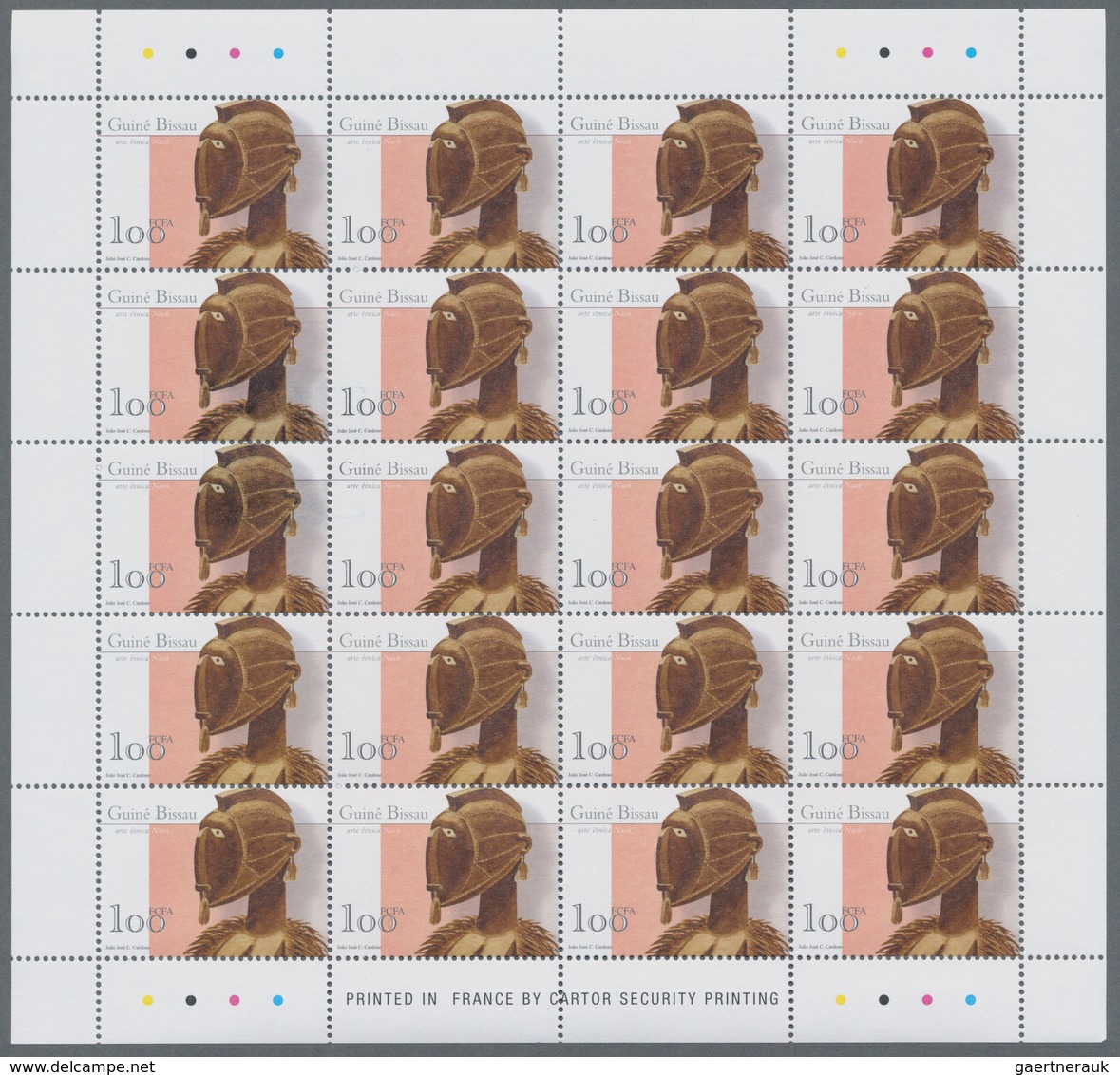 Guinea-Bissau: 2001, ARTS AND CRAFTS, Complete Set Of Five In Miniature Sheets With 20 Stamps Each, - Guinea-Bissau