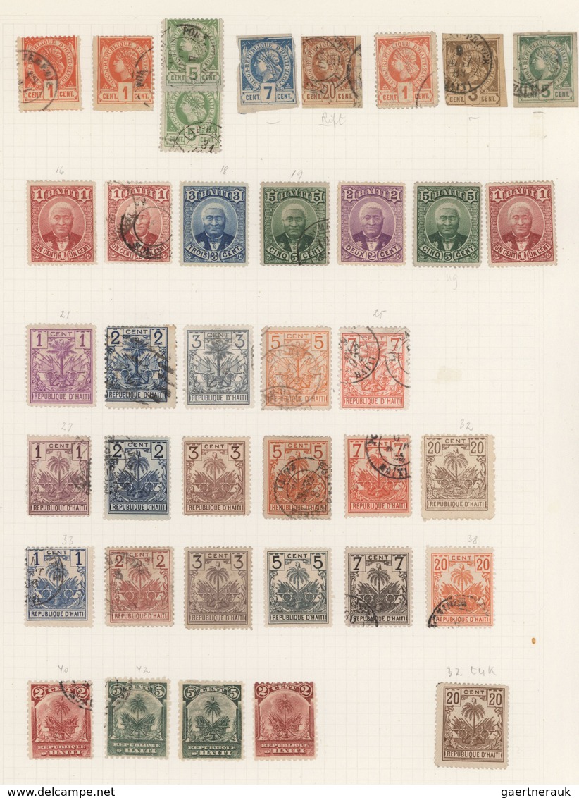 Haiti: 1881/1960 (ca.), Used And Mint Collection/accumulation On Leaves/stockpages, With Plenty Of I - Haití