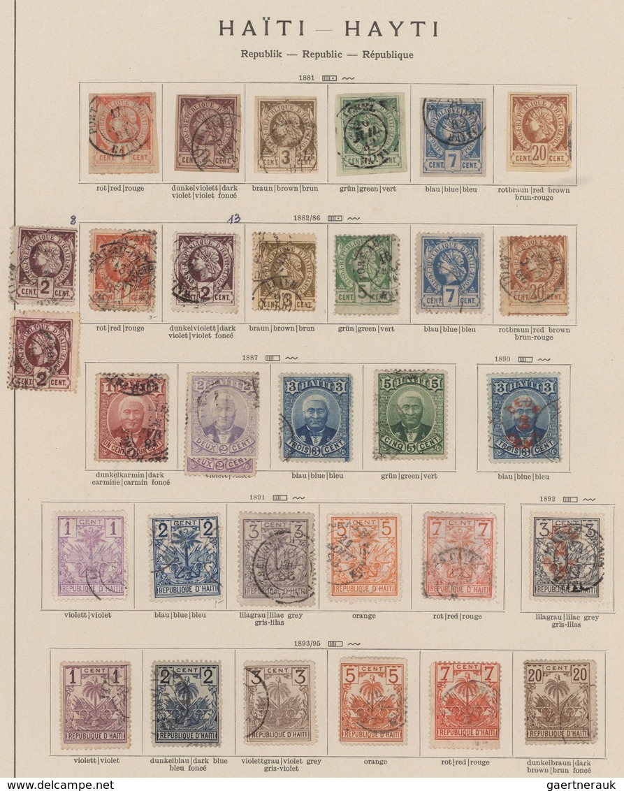 Haiti: 1881/1970 (ca.), Used Collection On Schaubek Pages, Well Collected Throughout From Early Issu - Haïti