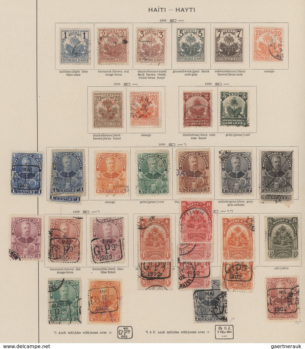 Haiti: 1881/1970 (ca.), Used Collection On Schaubek Pages, Well Collected Throughout From Early Issu - Haïti