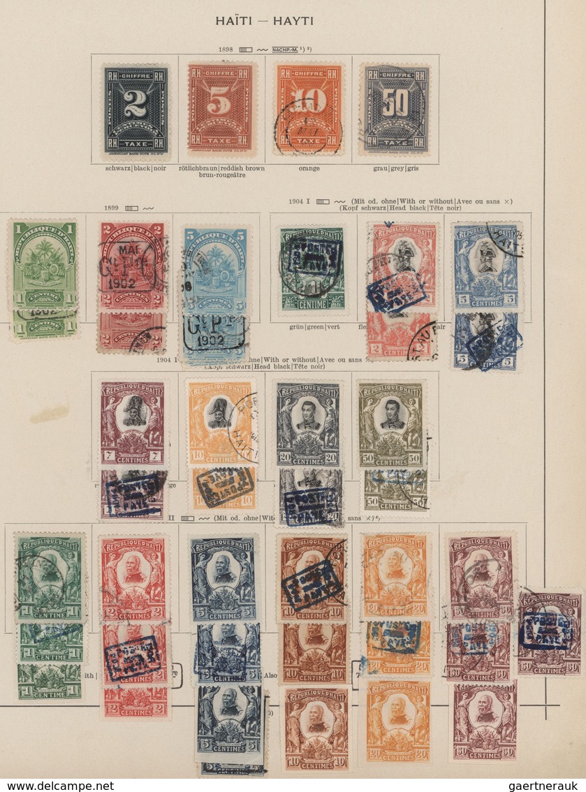 Haiti: 1881/1970 (ca.), Used Collection On Schaubek Pages, Well Collected Throughout From Early Issu - Haití