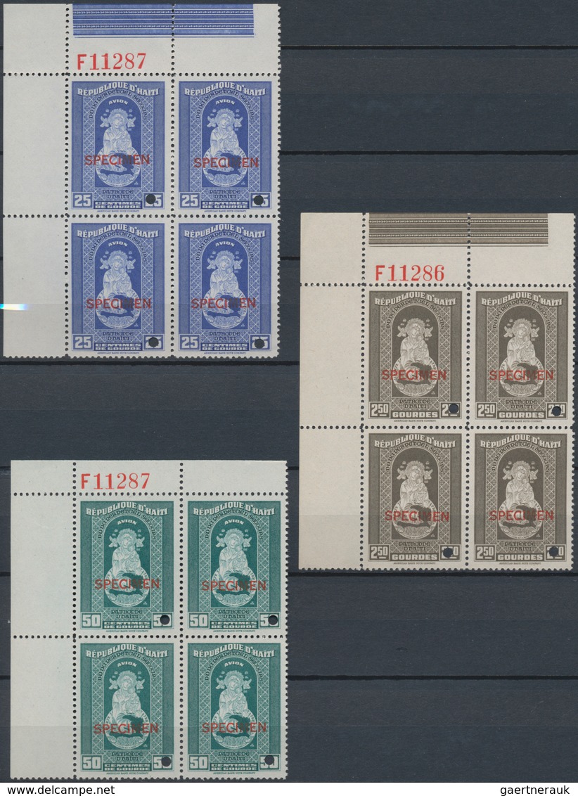 Haiti: 1904/1949, ABN Specimen Proofs, Collection Of Apprx. 228 Stamps Within Multiples (mainly Bloc - Haití
