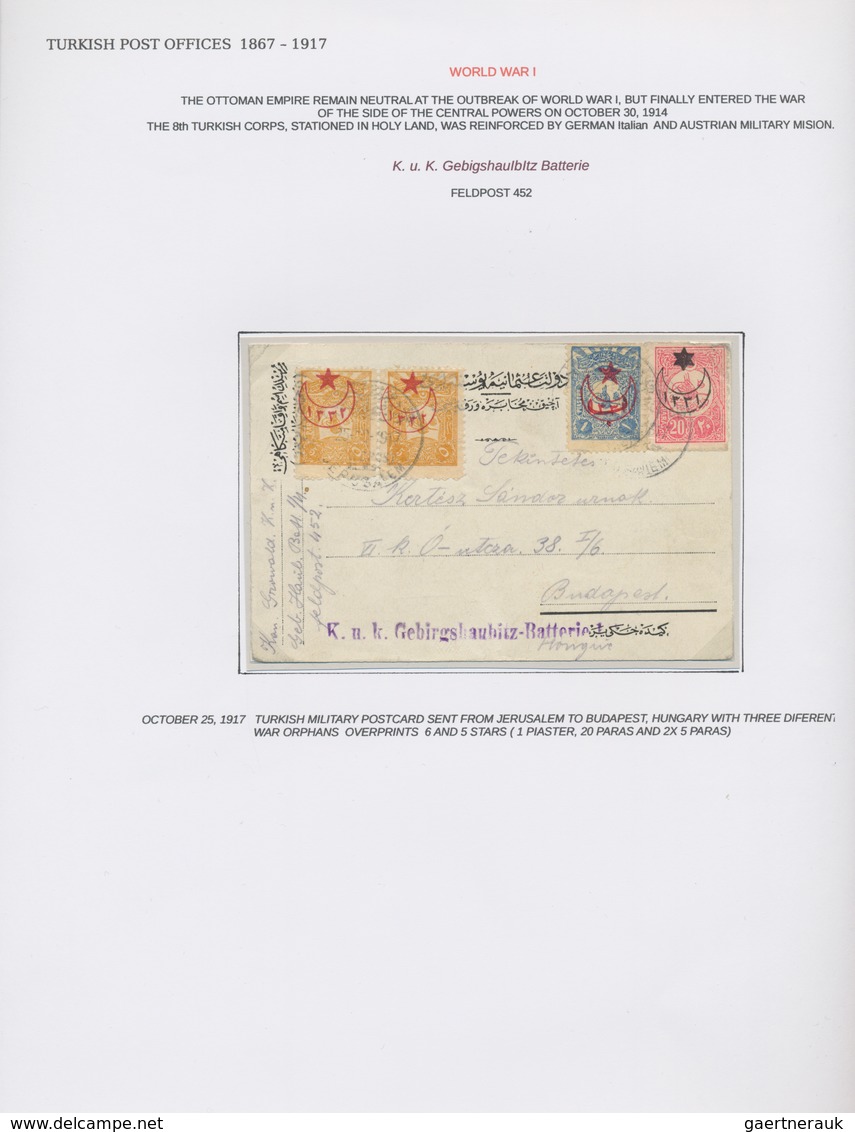 Holyland: 1658-1950 Ca.: Specialized Collection Of About 150 Covers, Letters, Postcards, Postal Stat - Palestina