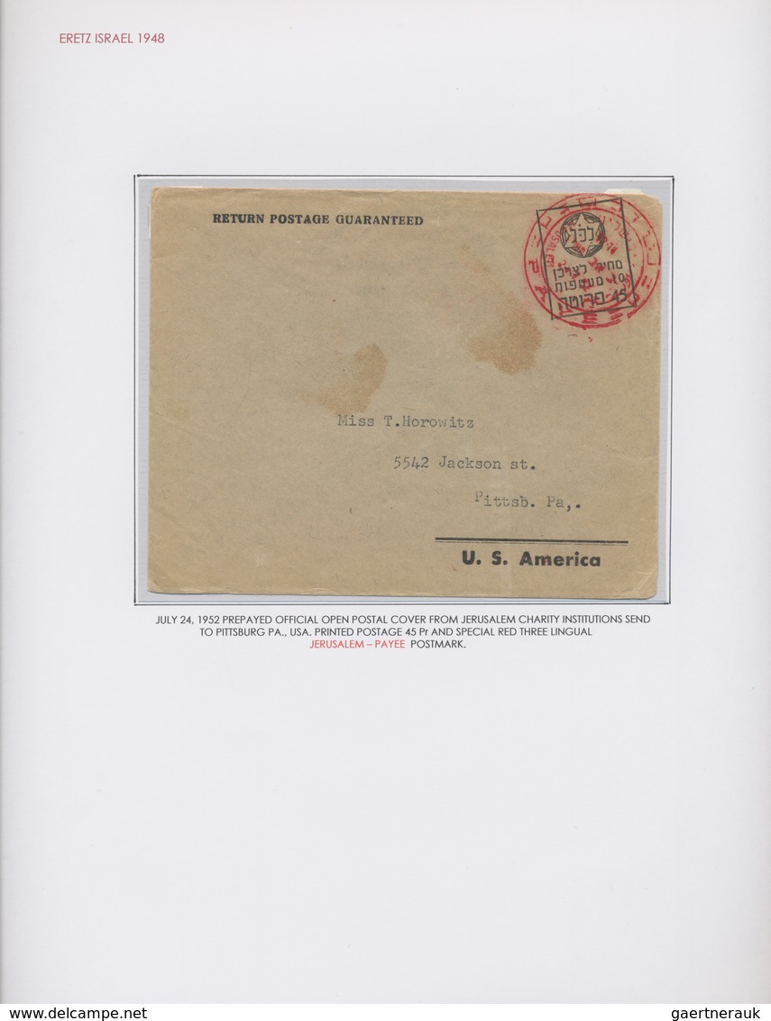 Holyland: 1658-1950 ca.: Specialized collection of about 150 covers, letters, postcards, postal stat