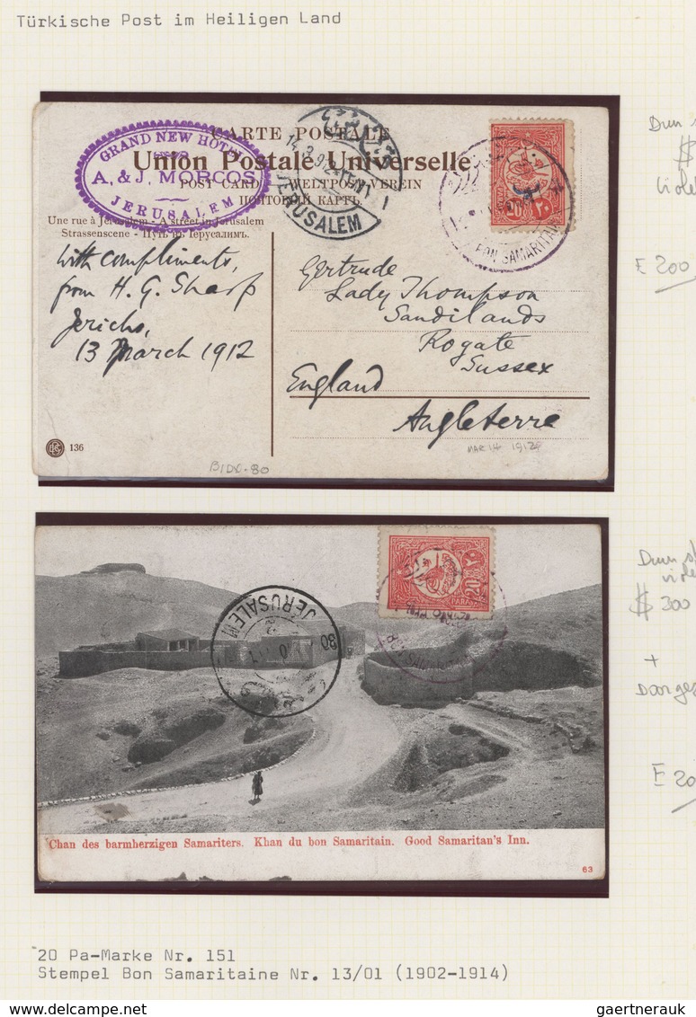 Holyland: 1890/1918 ca., Ottoman Empire, comprehensive postmark collection with 34 covers/cards and