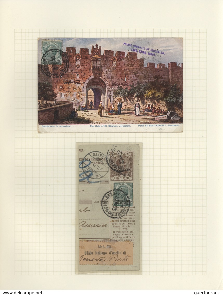 Holyland: 1908-14, "Italian Post In The Holy Land" : Album Containing 10 Cards, One Mint Gerusalemme - Palästina