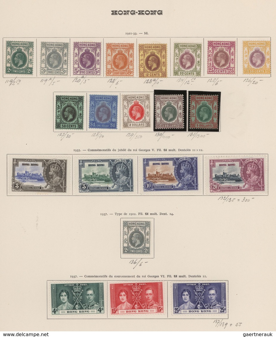 Hongkong: 1862/1962, Mint And Used Collection On Album Pages, From A Nice Section QV Heads, KGV Defi - Sonstige & Ohne Zuordnung