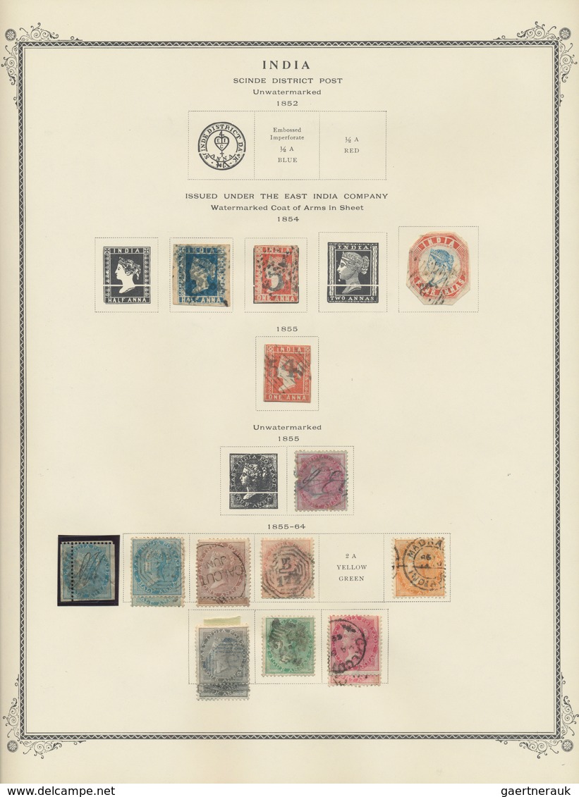 Indien: 1854/1960 (ca.), Used And Mint Collection In A Thick Scott Album, From Classic QV Stamps Wel - 1854 Compagnie Des Indes