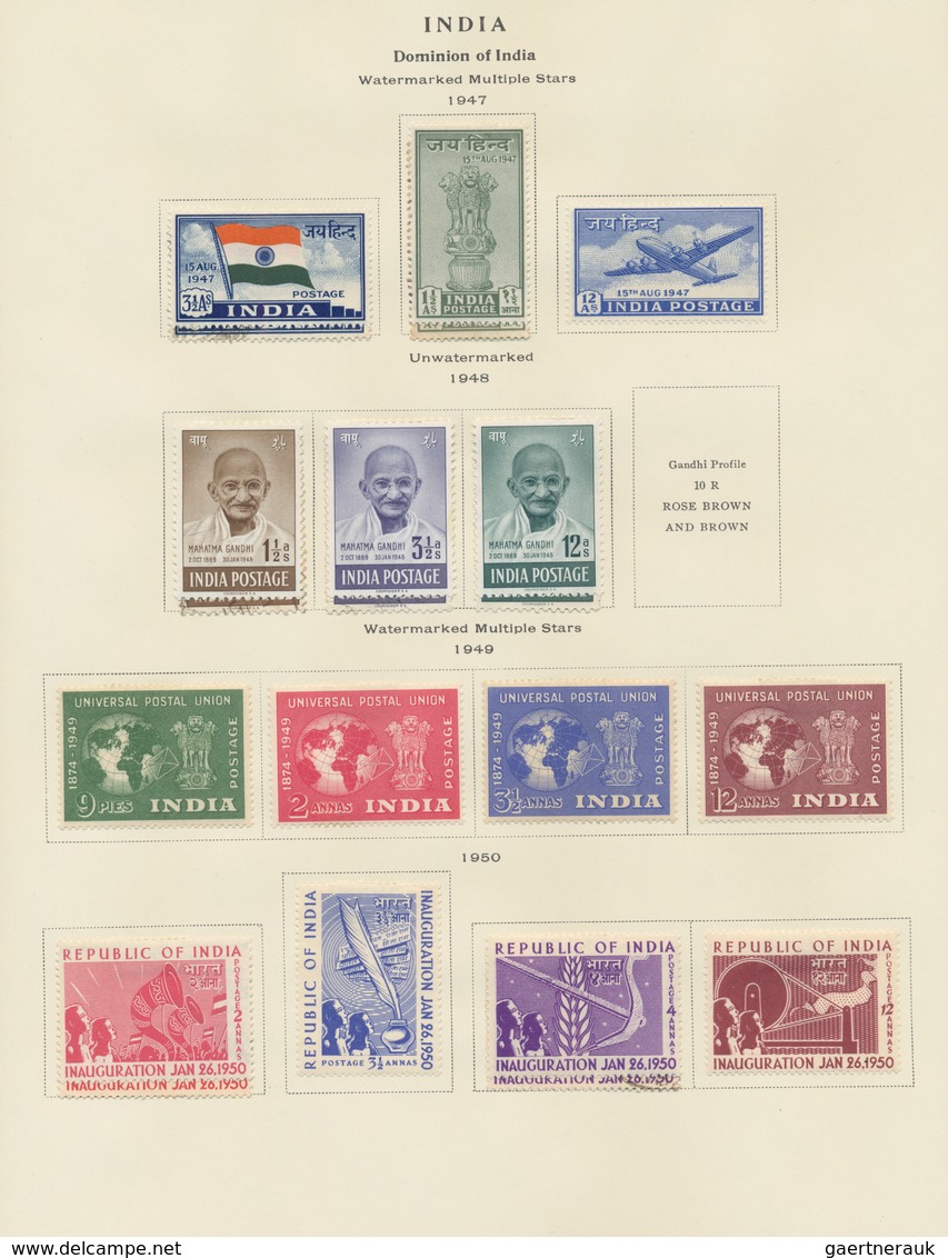 Indien: 1854/1960 (ca.), Used And Mint Collection In A Thick Scott Album, From Classic QV Stamps Wel - 1854 Compagnie Des Indes