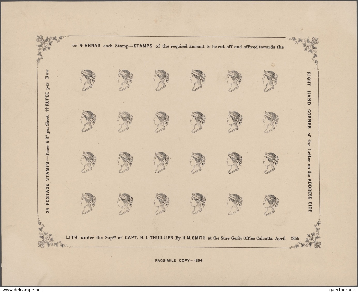 Indien: 1854-1916 ESSAYS & REPRINTS: Comprehensive Collection Of More Than 80 Singles, Multiples And - 1854 Compañia Británica De Las Indias