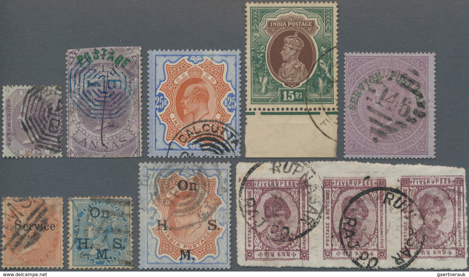 Indien: 1854-1946: Collection Of More Than 700 Stamps, Used Mostly, Some Mint, Starting With 32 Lith - 1854 Britische Indien-Kompanie