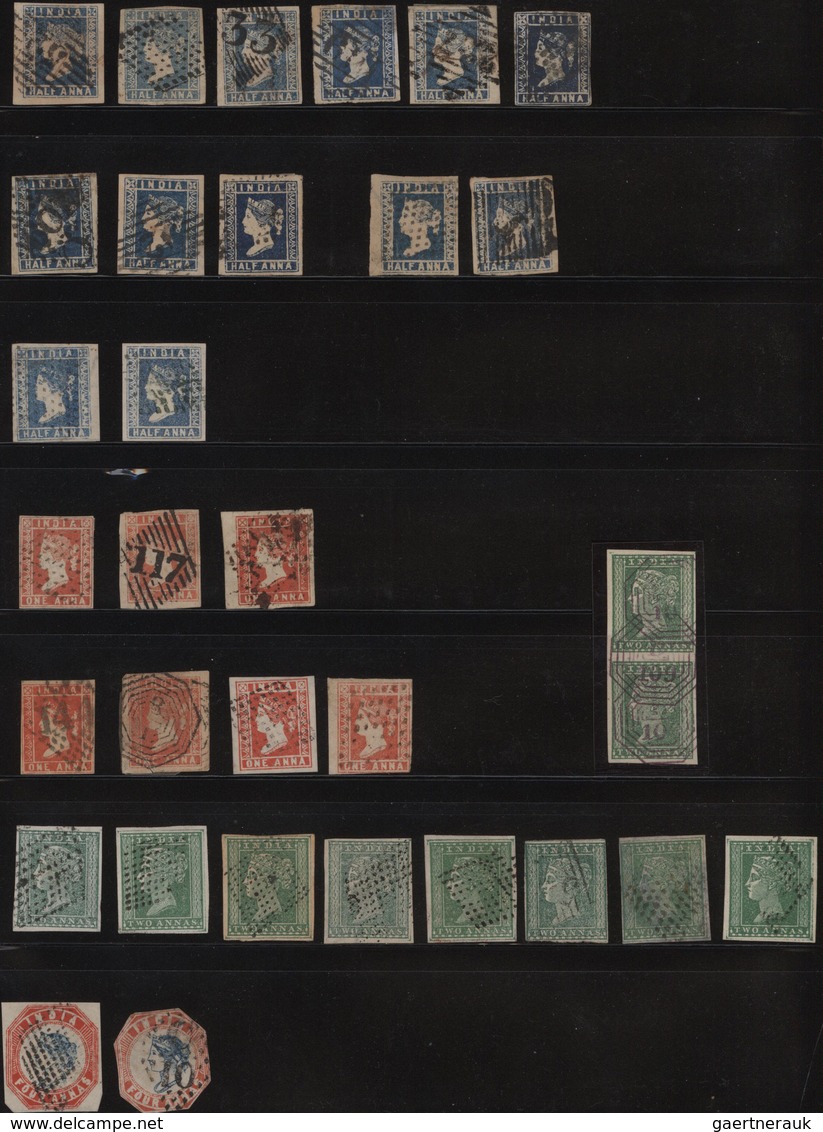 Indien: 1854-1946: Collection Of More Than 700 Stamps, Used Mostly, Some Mint, Starting With 32 Lith - 1854 Compagnie Des Indes