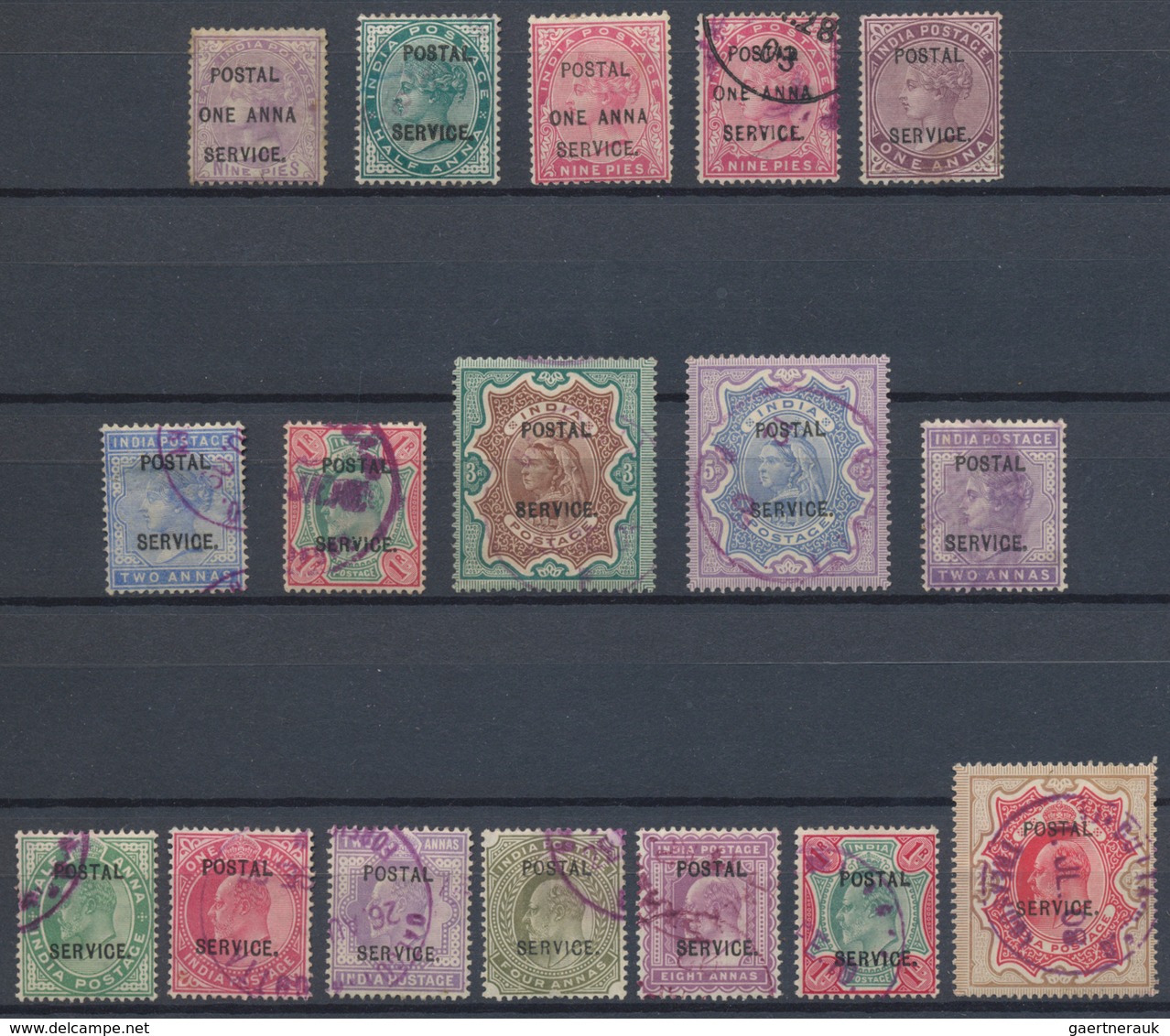 Indien: 1854-2007: Comprehensive collection of mostly used stamps in two big stockbooks and on album