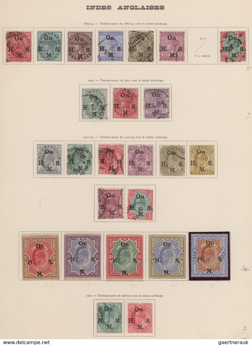 Indien: 1855/1930 (ca.), Used And Mint Collection On Album Pages From Some Lithographed Stamps, Nice - 1854 Britische Indien-Kompanie