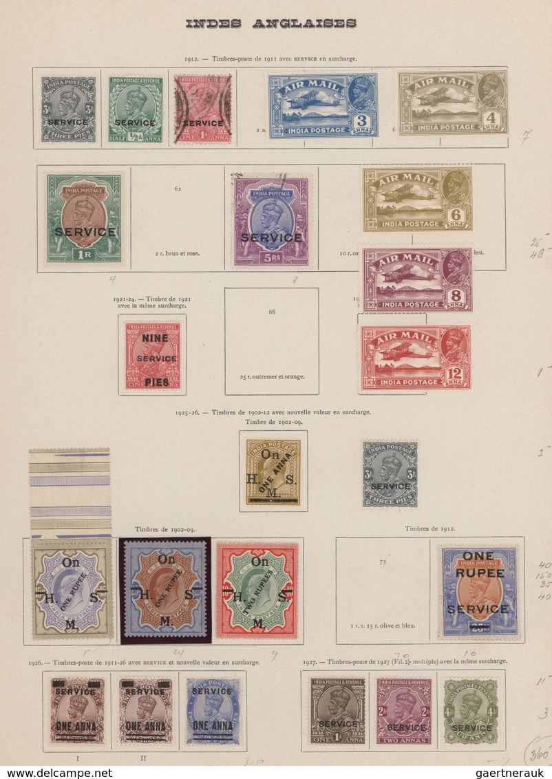 Indien: 1855/1930 (ca.), Used And Mint Collection On Album Pages From Some Lithographed Stamps, Nice - 1854 Britische Indien-Kompanie