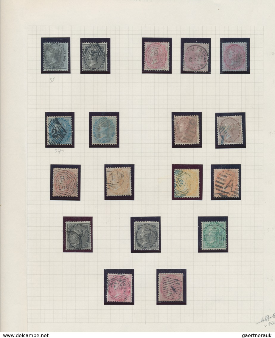 Indien: 1855-65 Collection Of The Early QV East India Issues, Complete Except The Unissued 2a. Green - 1854 Compagnie Des Indes