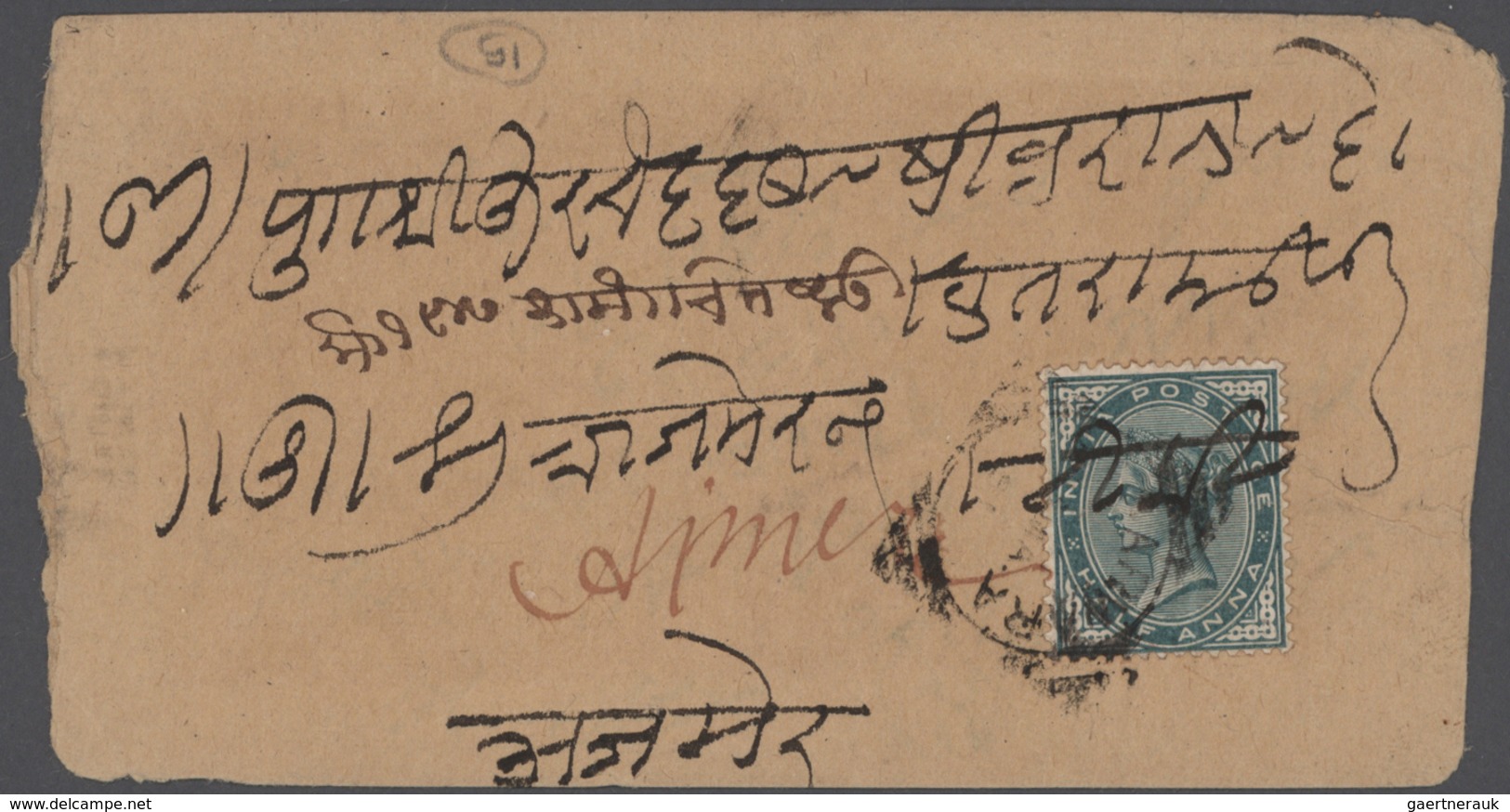 Indien: 1890/1950: Approx. 100 Covers And Postal Stationery With Many Different Frankings. In Additi - 1854 Britse Indische Compagnie