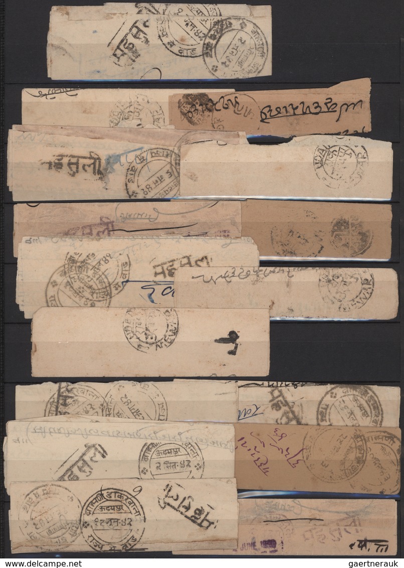 Indien: 1890/1950: Approx. 100 Covers And Postal Stationery With Many Different Frankings. In Additi - 1854 Compagnie Des Indes