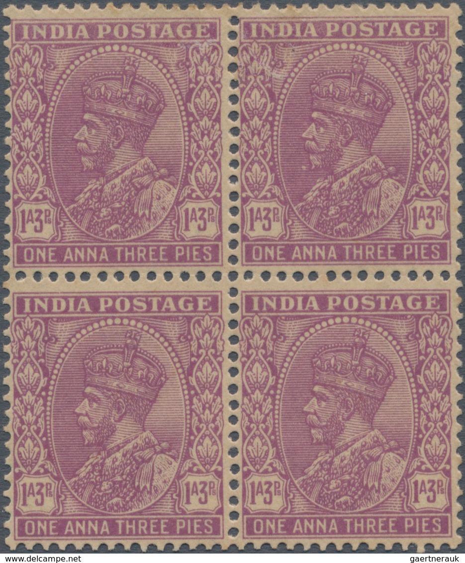 Indien: 1921-36 Group Of Four KGV. Items Including 1921 Booklet 1r8a., Complete And Unmounted Mint, - 1854 Britische Indien-Kompanie