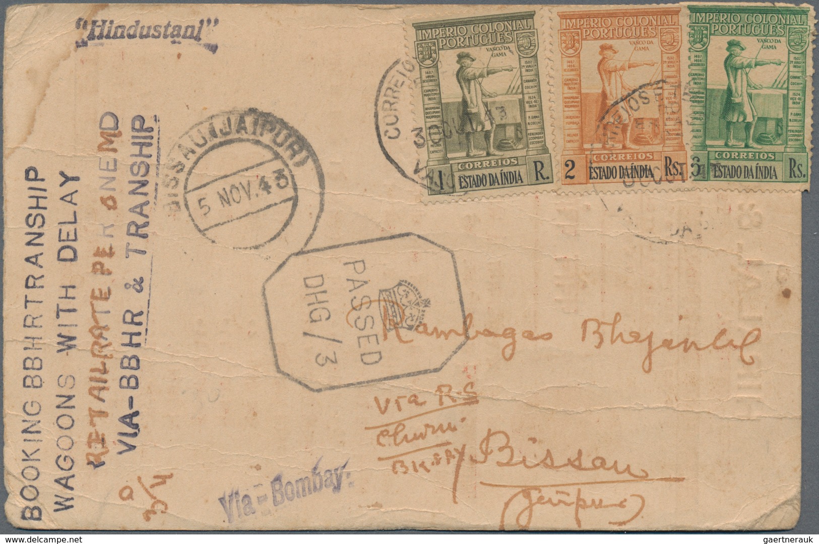 Indien: 1940-45 (ca.): Group Of 22 WWII CENSOR Covers From/to India, Portuguese India, Burma, Malaya - 1854 Britse Indische Compagnie