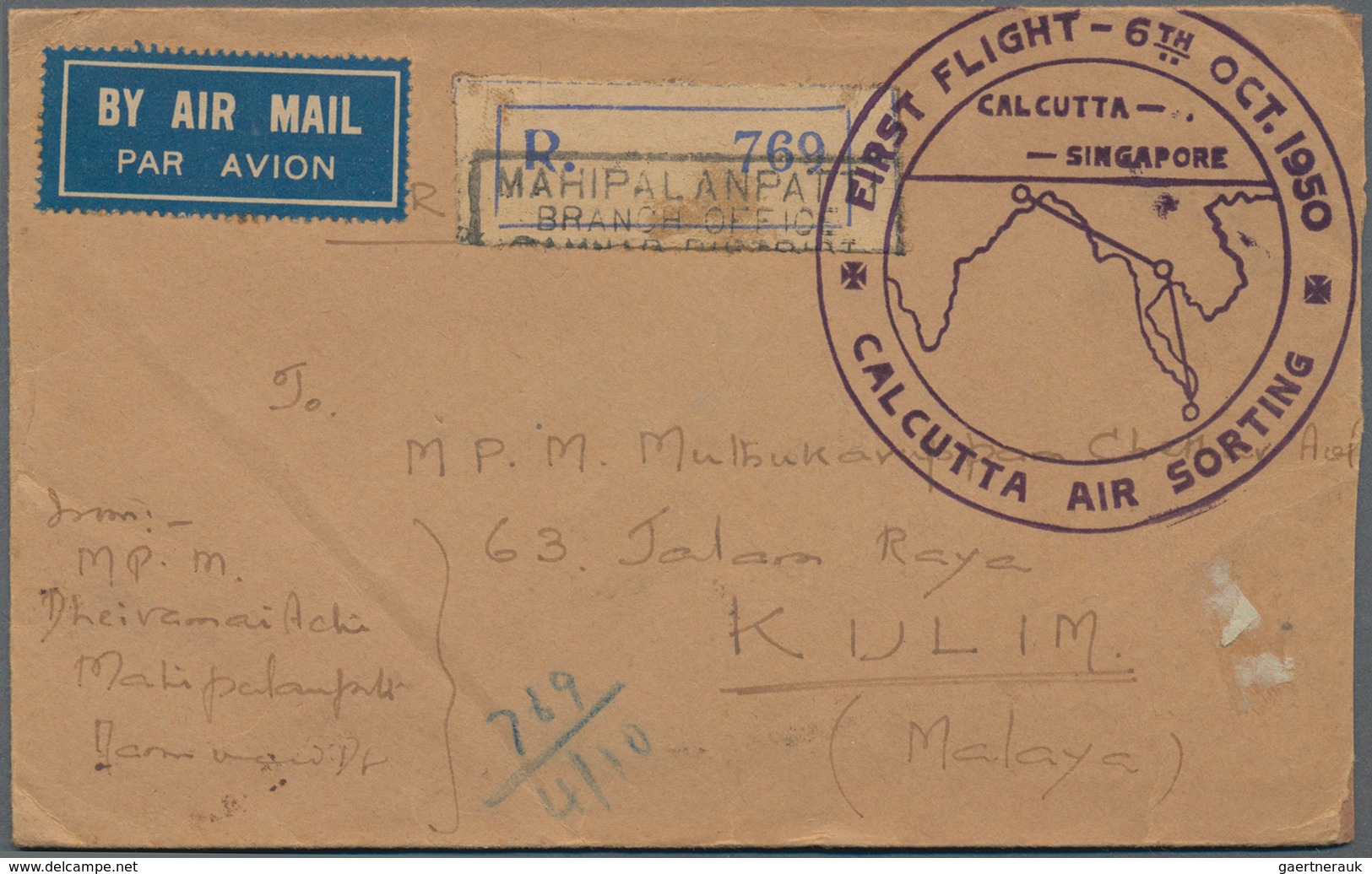 Indien: 1947-1990's: More Than 80 Covers, Postcards, FDCs And Postal Stationery Items, With First Fl - 1854 Britische Indien-Kompanie