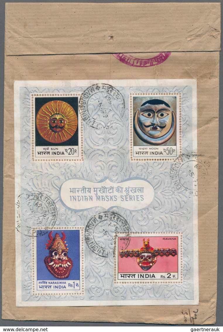 Indien: 1970's-1990's: About 120 Covers, Postcards And FDCs, Many Sent To Europe, With Some Good Fra - 1854 Compañia Británica De Las Indias