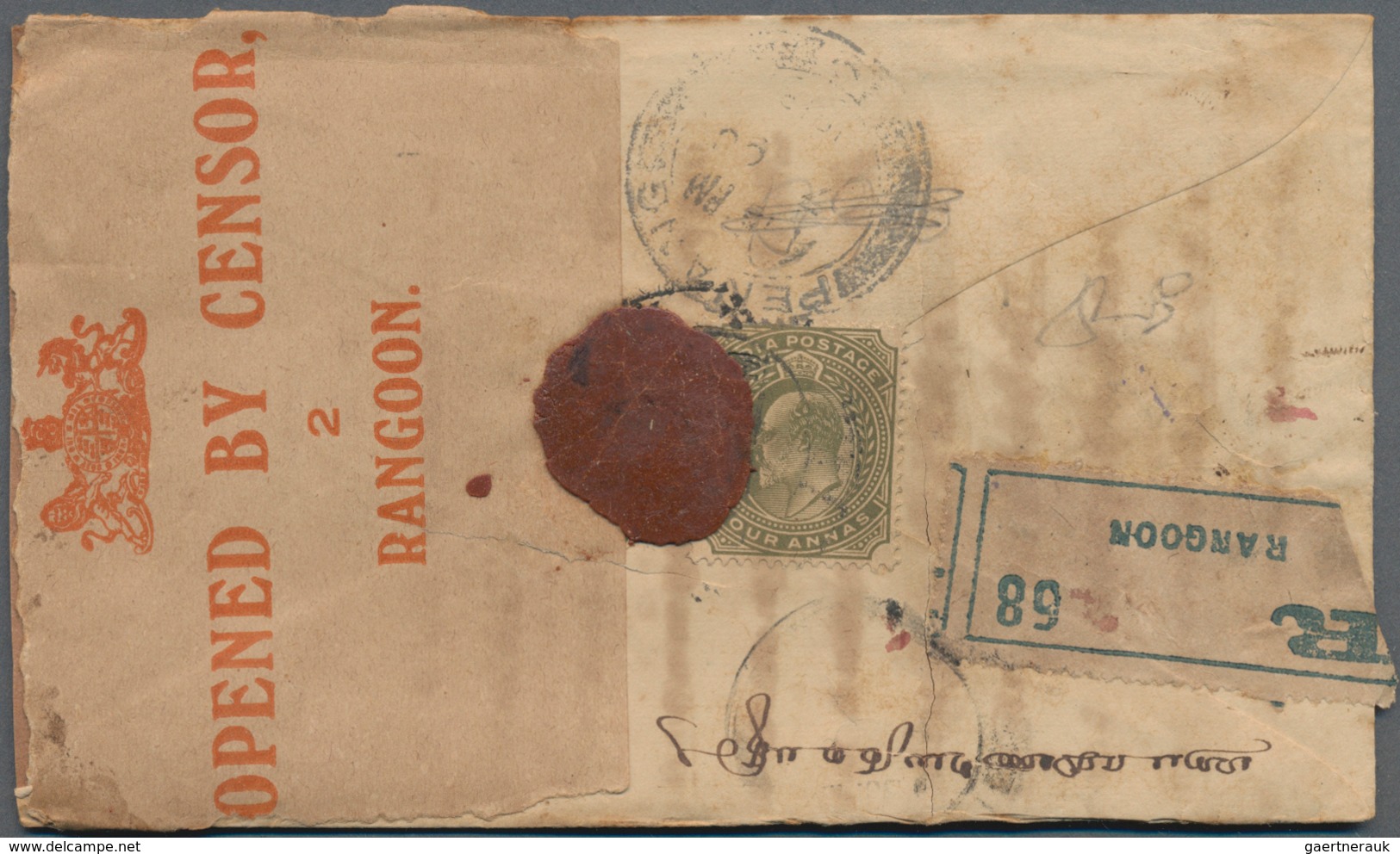 Indien - Used Abroad - Burma: BURMA 1856-1930's: More Than 800 Covers, Postcards, Postal Stationery - Autres & Non Classés